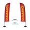Showdown Displays 13 Ft  Premium Blade Sail Sign Kit (Double-Sided With Spider Base) - Clearance Red 908121-006 - alternate 3