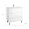 Homeroots 32" White Wood Freestanding Bathroom Vanity With White Sink And Three Drawers 624141 - alternate 3
