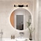 Vaxcel Sunset Hill 4-Light Matte Black LED Contemporary Vanity Light with Clear Bubble Glass W0585 - alternate 3