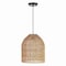 Jonathan Y Koda 13 in. 1-Light Farmhouse Coastal Bohemian Rattan 180 in. Cord Plug-In or Hardwired LED Pendant,  JYL1401A - alternate 9