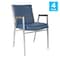 Flash Furniture HERCULES Heavy Duty Navy Vinyl Stack Chair with Arms, 4PK 4-XU-60154-NVY-VYL-GG - alternate 6