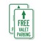 Signmission Free Valet Parking with Ahead Arrow, 18'' X 24'' 2 Signs, Heavy Gauge Aluminum, 2PK A-1824-2PACK-23944 - alternate 1