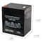 Upg 12V 5Ah F2 Sealed Lead Acid AGM Battery by UPG UB1250 - alternate 3