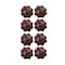 Homeroots 1.5" X 1.5" X 1.5" Glossy Pink Silver And Red Knobs, 8PK 321654 - alternate 2