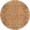 Homeroots 8' Terra Cotta Beige And Gray Round Oriental Washable Indoor Outdoor Area Rug 582142 - alternate 7