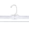 Nahanco 14in Clear Heavy Weight Plastic Skirt/Pant Hanger w/Long Hook and Chrome Clips, 100PK 600RCLH - alternate 2