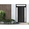 Vdomdoors Front Exterior Prehung Metal-Plastic Door, Manux 8111 Matte Black, 2 Side and Top Sidelite Transom,  MANUX8111EXD-BLK-W16+36+16xH80+14-LH - alternate 1