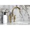 Kingston Brass Bridge Bathroom Faucet with Brass Pop-Up, Polished Brass KS2172TKL - alternate 4