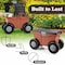 Pure Garden Rolling Garden Cart w/ Seat Plastic Storage w/ Bench & Tool Tray Gardening Stool 50-LG1509 - alternate 7