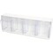 Deflecto Bin System, Modular, 4-Bin, 23-5/8"x6-5/8"x8-1/8", White/CL DEF20403OP - alternate 4