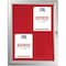 M&T Displays Enclosed Lockable Blue Felt Bulletin Showboard, 4x8.5x11 Inch Silver Aluminum 19.49x26.18 USBN1104A4X2000 - alternate 1