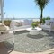 Homeroots 8' Round Cream and Tan Round Floral Washable Non Skid Indoor Outdoor Area Rug 564325 - alternate 6