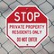 Signmission Stop Private Property Residents Onl, 10 inch X 10 inch, Aluminum Metal Signs, 2PK OC-A-2PACK-10-307 - alternate 3