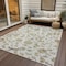 Homeroots 8' X 10' Ivory Brown And Green Floral Washable Indoor Outdoor Area Rug 597821 - alternate 4