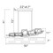 Cwi Lighting Arcus Integrated LED 50in Black Chandelier with Handcrafted Glass 1711P50-5-101 - alternate 3