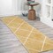 Jonathan Y Cole Minimalist Diamond Trellis Gold/White 2 ft. x 10 ft. Runner Rug SEU102E-210 - alternate 1
