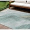 Homeroots 9' X 12' Teal Blue And Aqua Abstract Washable Indoor Outdoor Area Rug 611391 - alternate 1