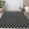 Homeroots 5' X 8' Black And Ivory Geometric Washable Indoor Outdoor Area Rug 596082 - alternate 4