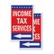 Signmission Income Tax Servies With Arrow, Vinyl Decals Only 24 Inch x 36 Inch, Vinyl Decal, 2PK DSB-2436-2PACK-IncomeTaxServiesWithArrow - alternate 1