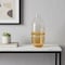 Homeroots 14" Clear And Amber Ombre Glass Round Table Vase 568857 - alternate 3