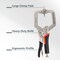 Powertec 2 Inch Face Clamps, C-Clamp with Ergonomic Grip and Adjustable Swivel Pads for Woodworking, 2PK 71641 - alternate 4