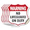 Signmission Pool Safety Shield Sign Warning No Lifeg, 6 inch X 6 inch, Vinyl Decal, 5PK SHI-D-5PACK-6-431 - alternate 1