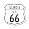 Signmission Illinois Route Marker Shield Sign Us 66, 18 Inch X 18 Inch, Plastic Sign SHI-P-18-382 - alternate 1