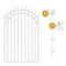Nuvo Iron 45-in W x 68-in H Glossy Wht Tiger Eye Gate Arched -48-in W Openings SC Hardware W/Dbl Side Handle ITGA4568GW - alternate 4
