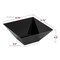 Smarty Had A Party 3 qt. Black Square Plastic Serving Bowls (24 Bowls), 24PK 6907-CASE - alternate 3