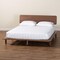 Baxton Studio Alyssa Japandi Walnut Brown Wood Queen Size Platform Bed 252-13951-ZORO - alternate 2