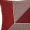 Homeroots 24" Red and White Geometric Cotton Throw Pillow With Embroidery 549401 - alternate 4