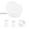 Smarty Had A Party White Flat Round Disposable Plastic Dinnerware Value Set, 240PK 830-WH-VP-CASE - alternate 10