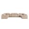 Homeroots Beige Leather Power Reclining U Shaped Eight Piece Corner Sectional With Console 643907 - alternate 1