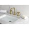 Kingston Brass Widespread Bathroom Faucet with Knurled Handle and Push Pop-Up Drain, Brushed Brass KS1417RKZ - alternate 3