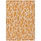 Homeroots 5' X 8' Orange And Ivory Geometric Washable Indoor Outdoor Area Rug 599299 - alternate 1