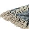 Homeroots 50" X 60" Navy Blue Cotton Woven Geometric Throw Blanket with Fringe 518815 - alternate 3