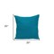 Homeroots 20" Blue Cotton Throw Pillow With Texture 529309 - alternate 4