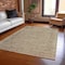 Homeroots 10' X 14' Pewter And Beige Abstract Washable Indoor Outdoor Area Rug 616021 - alternate 5