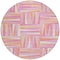 Homeroots 8' Blush Ivory And Orange Round Geometric Washable Indoor Outdoor Area Rug 598246 - alternate 6
