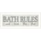Homeroots Bath Rules 1 White Framed Print Bathroom Wall Art 406768 - alternate 1