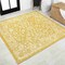 Jonathan Y Tela Bohemian Textured Weave Floral Yellow/Cream 5 ft Square Indoor/Outdoor Area Rug SMB100E-5SQ - alternate 1