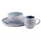 Elama Mocha 16 Piece Stoneware Dinnerware Set in Blue EL-MOCHABLUE - alternate 3