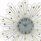 Homeroots 27" Gold Silver And Metal And Faux Crystals Silent Analog Sunburst Wall Clock 626372 - alternate 3