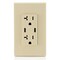 Leviton Duplex Outlet, USB C, Ivory 20A, 125V T5837-I - alternate 4