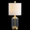 Jonathan Y Duncan 19.5" Glass/Metal LED Table Lamp, Brass/Clear JYL1033A - alternate 10
