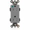 Leviton Straight Blade Receptacle, 5-15R, 15 A, 125V AC, Surface Mount, Self-Grounded MT162-ILG - alternate 1
