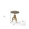 Homeroots 19" Brass Solid Wood And Iron Height Adjustable Round End Table 493239 - alternate 4
