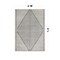 World Rug Gallery Modern Geometric Area Rug 4 ft x 6 ft Cream WR91CREAM4X6 - alternate 3