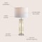 Jonathan Y Genevieve 30" Glass/Crystal LED Table Lamp, Champagne JYL2064A - alternate 4