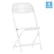 Flash Furniture Kids White Plastic Folding Chair, PK2 2-Y-KID-WH-GG - alternate 6
